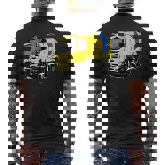 コンクリートミキサー車 メンズTシャツ バックプリント - Kawaiitshirt