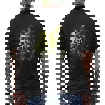 ゴリラとバナナ メンズTシャツ バックプリント - Kawaiitshirt