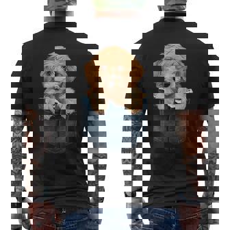 ゴールデンドゥードル 子犬 バッグ かわいい 犬 メンズTシャツ バックプリント - Kawaiitshirt