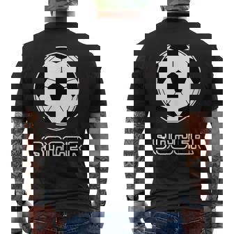 サッカー（サッカー部）Soccer 部活 クラブ【サッカーボール】スポーツ フットボール グッズ ウェア イラスト メンズTシャツ バックプリント - Kawaiitshirt