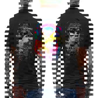 サングラスをかけたラッコ ラッコ大好き テンテン かわいい カワウソ メンズTシャツ バックプリント - Kawaiitshirt