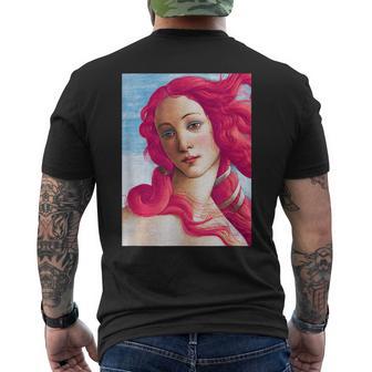 サンドロ・ボッティチェリ作 ピンクの髪の金星 メンズTシャツ バックプリント - Kawaiitshirt