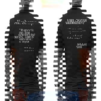 シェイクスピアの名言 If We Are True To Ourselves King Lear メンズTシャツ バックプリント - Kawaiitshirt