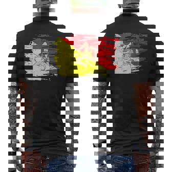 シチリア国旗 シチリア州パレルモ イタリア メンズTシャツ バックプリント - Kawaiitshirt