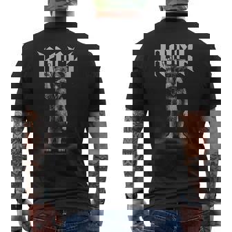 シュナウザー ロックミュージック レトロ ヴィンテージ 犬好き メンズTシャツ バックプリント - Kawaiitshirt