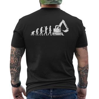 ショベルドライバー進化重機オペレーター メンズTシャツ バックプリント - Kawaiitshirt