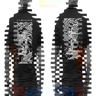 シンセサイザー テクノ 音楽 面白い サムライ シンセサイザー 長袖tシャツ メンズTシャツ バックプリント - Kawaiitshirt