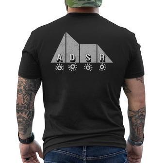 シンセサイザーadsrシンセキックドラムdaw 長袖tシャツ メンズTシャツ バックプリント - Kawaiitshirt