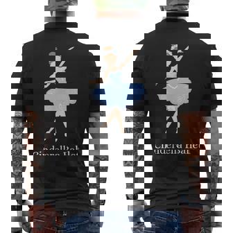 シンデレラ バレエ バレリーナ ポワント ダンサー ダンス グラフィック メンズTシャツ バックプリント - Kawaiitshirt