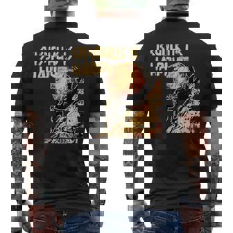 シーシュポス・イズ・ハッピー面白いギリシャ神話ミーム哲学 メンズTシャツ バックプリント - Kawaiitshirt