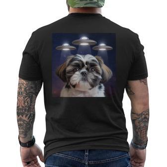 シーズー 犬 シウツー 犬 エイリアン Ufohitzhu おもしろい シーズー 長袖tシャツ メンズTシャツ バックプリント - Kawaiitshirt