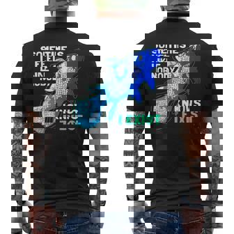 シーラカンス I Exist メンズTシャツ バックプリント - Kawaiitshirt