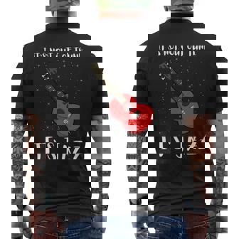 ジャズミュージックとジャズギター-調子が狂っていない 長袖tシャツ メンズTシャツ バックプリント - Kawaiitshirt