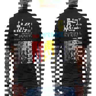 ジャズ・イット・アップ・アンド・インプロヴィーズ・ジャズ メンズTシャツ バックプリント - Kawaiitshirt