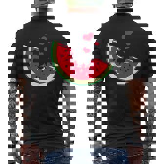 スイカ スライス メロン 夏休み シーズン フルーツ愛好家 メンズTシャツ バックプリント - Kawaiitshirt