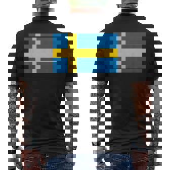 スウェーデンの国旗 メンズTシャツ バックプリント - Kawaiitshirt