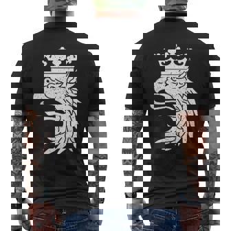 スカニア スウェーデン コート・オブ・アームズ フラッグ グリフィン メンズTシャツ バックプリント - Kawaiitshirt