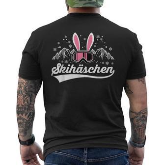 スキーポケット スキー ハザル スキー ゴーグル Apres スキー スキー ウサギ メンズTシャツ バックプリント - Kawaiitshirt