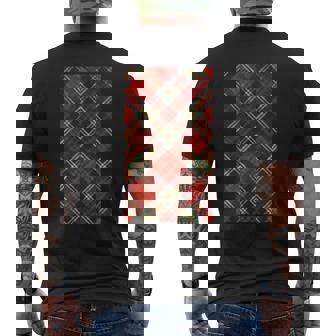 スコットランドのタータンチェック柄。 メンズTシャツ バックプリント - Kawaiitshirt