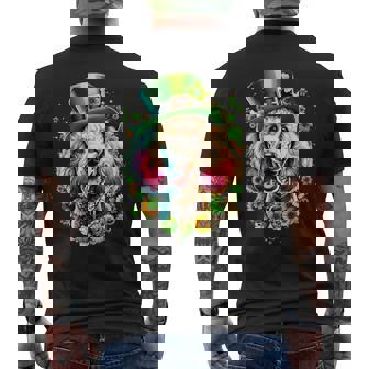 スタンダードプードル 犬 聖パトリックデー アートワーク メンズTシャツ バックプリント - Kawaiitshirt