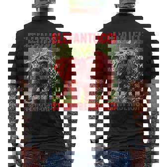 ストロベリーエレファントキッズ ブレイン エレファントゥッチ ストロベルルッチ メンズTシャツ バックプリント - Kawaiitshirt