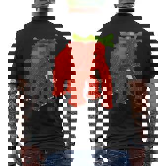 ストロベリーエレファントスティールブレインロットシークレットレアビデオゲーム メンズTシャツ バックプリント - Kawaiitshirt