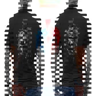 スパルタ スパルタン ファイター ヘルメット ギリシャ レオニダス スパルタ メンズTシャツ バックプリント - Kawaiitshirt