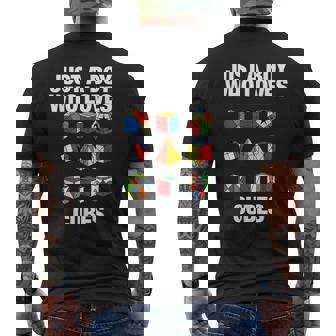 スピードキューブパズル キューブキューブ キッズ メンズTシャツ バックプリント - Kawaiitshirt