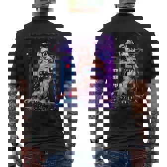 セクシーガールedmシャツメンズ–セクシーブロンドdjレイブ メンズTシャツ バックプリント - Kawaiitshirt