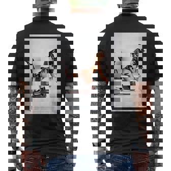 セクシーガールグラフィックtシャツ マスクのセクシーなファッションモデル メンズTシャツ バックプリント - Kawaiitshirt