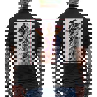 セクシーガールグラフィックtシャツ セクシー巨乳sfピンナップガール 長袖tシャツ メンズTシャツ バックプリント - Kawaiitshirt