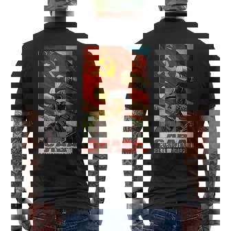 ソビエトtシャツ ソ連プロパガンダ ヴィンテージポスター 砲兵軍 メンズTシャツ バックプリント - Kawaiitshirt