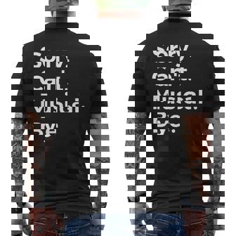 ソーリー・キャント・ミュージカル・バイ・ミュージシャンミュージック・ラヴァー・ミュージック 長袖tシャツ メンズTシャツ バックプリント - Kawaiitshirt