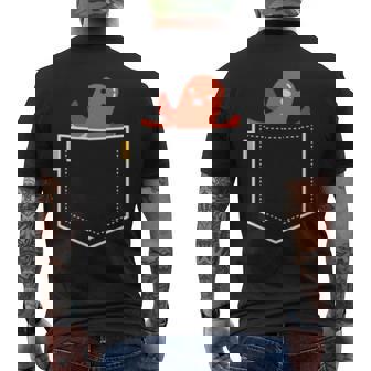 タコ ウインナー タコ 勝者 食べ物 イラスト ポケット デザイン かわいい 面白い 長袖tシャツ メンズTシャツ バックプリント - Kawaiitshirt