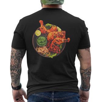 タンドオリ チキンカレー マサラ焼 インド辛口 メンズTシャツ バックプリント - Kawaiitshirt