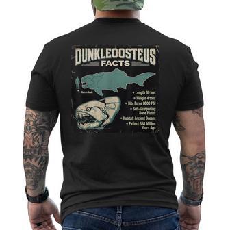 ダンクルオステウス Dunkleosteus Facts 古代魚 恐竜 海洋 生物 学習 図解 メンズTシャツ バックプリント - Kawaiitshirt