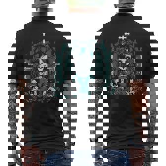 ダーク ゾンビ ゴシック人形 ちびスタイルと不気味な メンズTシャツ バックプリント - Kawaiitshirt