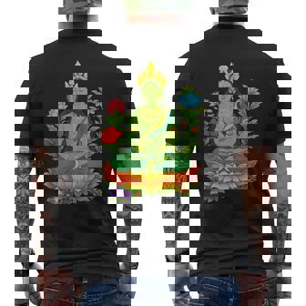 チベット仏陀瞑想 ヴァジュラヤナ グリーンタラ メンズTシャツ バックプリント - Kawaiitshirt