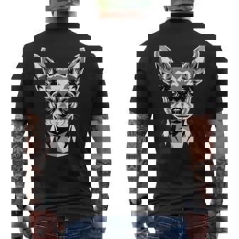 チワワ アート デザイン 犬 モチーフ かわいい チワワ 大好き メンズTシャツ バックプリント - Kawaiitshirt