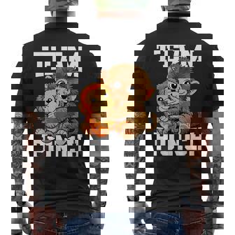 チームパンチ ザモンキー パンチ君 日本動物園 ぬいぐるみ メンズTシャツ バックプリント - Kawaiitshirt