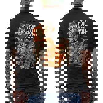 チームパンチ パンチくん 日本 赤ちゃん 猿 かわいい メンズTシャツ バックプリント - Kawaiitshirt