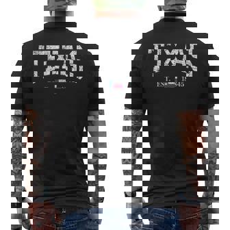 テキサスtシャツ レディース メンズ キッズ テキサス州旗 アンティーク調 長袖tシャツ メンズTシャツ バックプリント - Kawaiitshirt