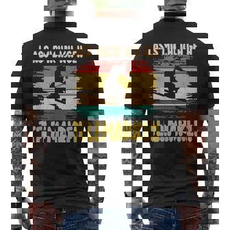 テレマーク Lass Mich Ich Geh Telemarken スキー メンズTシャツ バックプリント - Kawaiitshirt