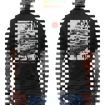 ディストレス Jdm レジェンズ レースカー 国旗 日本製 長袖tシャツ メンズTシャツ バックプリント - Kawaiitshirt