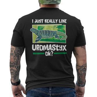 トゲオアガマが大好き メンズTシャツ バックプリント - Kawaiitshirt