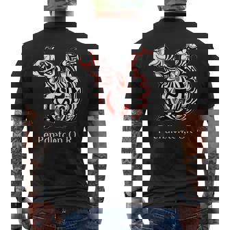 トライバル リス ペンドルトン オレゴン Pnw ネイティブアメリカン メンズTシャツ バックプリント - Kawaiitshirt