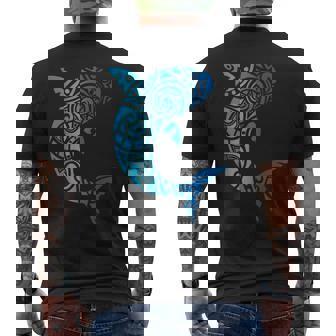 トライバルスタイル ハワイ マノ サメ 恋人 週間 ビーチギフト メンズTシャツ バックプリント - Kawaiitshirt