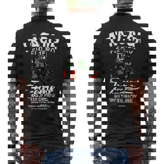 トラクター、トラクター、トラクター、農業 メンズTシャツ バックプリント - Kawaiitshirt