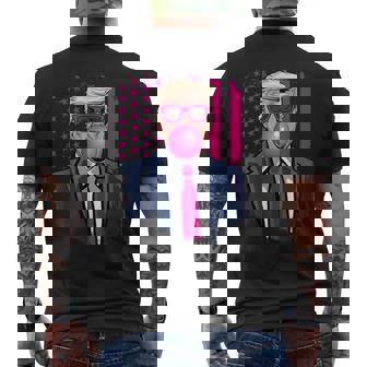 トランプ バブルガム アメリカ国旗 アメリカ トランプ メンズTシャツ バックプリント - Kawaiitshirt