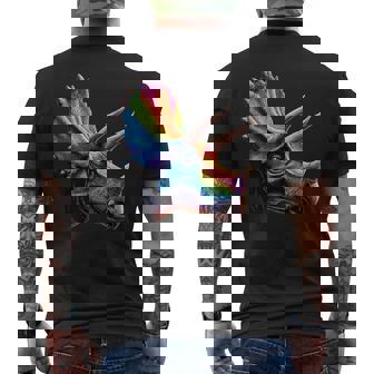 トリケラトプス 恐竜大好き かわいいトリケラトプス メンズTシャツ バックプリント - Kawaiitshirt